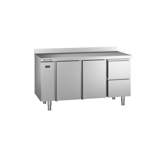 Angelo Po - 5ERB2A - KÜHLTISCH -2°C ÷ +8°C TIEFE 70 CM GN 1/1 OHNE MOTOR MIT ARBEITSPLATTE UND AUFKANTUNG