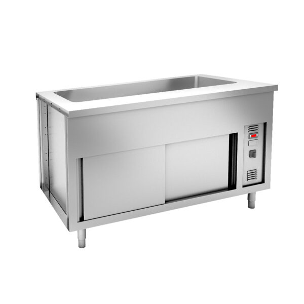 Angelo Po - SC4VB - BAIN-MARIE AUF SCHRANK MIT HEIZPLATTE - 4 GN